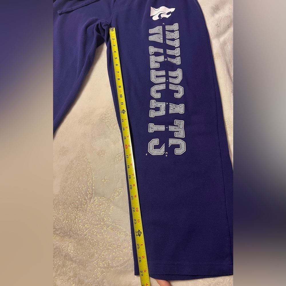 GUC Men’s KSTATE Wildcats Purple Straight Leg Sweatpants Large - Picture 7 of 7
